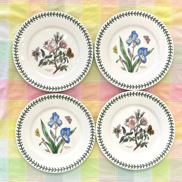 Portmeirion Botanic Garden Set of 4 x 10.5 inch Dinner Plates! - Picture 1 of 10